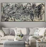 Jackson Pollock Stil Gemälde auf Leinwand Original abstrakte moderne Kunst Wandkunst handgemachte Kunst | GHOSTLY VISION