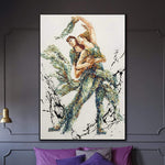 Tanzendes Paar Abstrakte Kunstwerke Große Tanzendes Paar Malerei Tanzendes Mädchen Ölgemälde | TRIUMPH