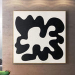 Große abstrakte Schwarz-Weiß-Gemälde auf Leinwand Abstrakte Kunst Moderne Kunst Textur Kunst Zeitgenössische Kreative Wandkunst | WAY AROUND