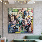 Abstrakte bunte Malerei Leinwand Figurative Öl Wandkunst Picasso Stil Malerei Kubismus Wandkunst Lebendige Kunstwerk Street Art Malerei | PARALLEL WORLD