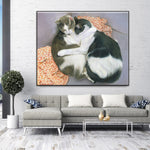 Original Katzenporträt vom Foto Haustiere Abstrakte Acrylmalerei für Schlafzimmer Dekor | PAINTING FROM PHOTO #66