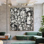 Abstrakte Acrylmalerei auf Leinwand Extra große Figurative Kunst Abstrakte Wandkunst | CLOSE PEOPLE