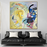 Original Luxus Gemälde im Kandinsky Stil Abstrakte Gemälde auf Leinwand Modern Farbenfrohe Wandkunst Kreative Strukturierte Wanddekoration | NEW HOBBY