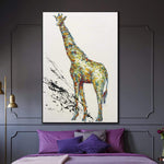 Original abstrakte Giraffe Malerei Tier abstrakte Malerei Giraffe Wandkunst Giraffe Artwork Wild Nature Art | GIRAFFE