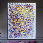 Original abstrakte pastosen Gemälde auf Leinwand bunte Ölgemälde strukturierte Kunst moderne handgemachte Kunst | SUN AFTER RAIN