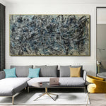 Abstrakte Bunt Jackson Pollock Stil Ölgemälde Moderne Wandkunst für Wohnzimmerdekoration | DISTURBANCE