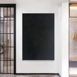 Abstrakte schwarze Gemälde auf Leinwand, modernes Original Ölgemälde, minimalistische Acryl-Wandkunst, handgefertigte Malerei | GREAT DARKNESS