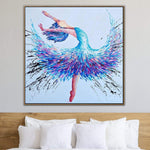 Große Ballerina Malerei Tanzendes Mädchen Ölgemälde Abstrakte Moderne Kunst Ballerina Abstraktes Kunstwerk Leinwand Öl Kunstwerk | BALLERINA AIDANA