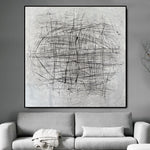 Abstrakte Malerei Grau Schwarz-Weiß-Leinwand-Kunst-moderne Malerei für Hotel-Dekor | ROTATION