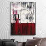 Abstrakte rote Wandkunst Expressionismus Malerei rote und weiße Kunst minimalistische Kunstwerke handgemalte Kunst strukturierte Malerei zeitgenössische Kunst | EDGE OF COLOR