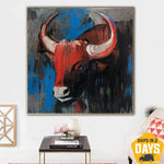 RED COW 102x102 cm