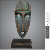 Abstract Oval Holzskulptur Kreative Maske Desktop Kunst Original Tischfigur für Raumdekoration | DREAMINESS 44x16 cm - Trend Gallery Art | Original abstrakte Gemälde