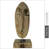 Original Oval Holzskulptur Kreative Braune Maske Desktop Kunst Abstract Tischfigur für Wohnkultur | APATHY 49x16 cm - Trend Gallery Art | Original abstrakte Gemälde