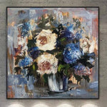 Extra große original abstrakte blumen malen auf leinwand blumenstrauß art acryl feinkunst | FLOWERS BOUQUET FOR BELOVED