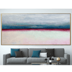 Abstrakte Seelandschaft Gemälde Leinwand Neutrale Kunst Abstrakte Küsten Malerei Landschaft Wandkunst Zeitgenössische Kunst Luxus Wandkunst | LINE OF HORIZON