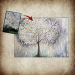 Riesige Wandkunst Abstrakter Baum Ölgemälde Auf Leinwand Gerahmte Wandkunst Moderne Malerei Bunte Baum Original Kunstwerk Zeitgenössische Wanddekor | SNOWY TREE