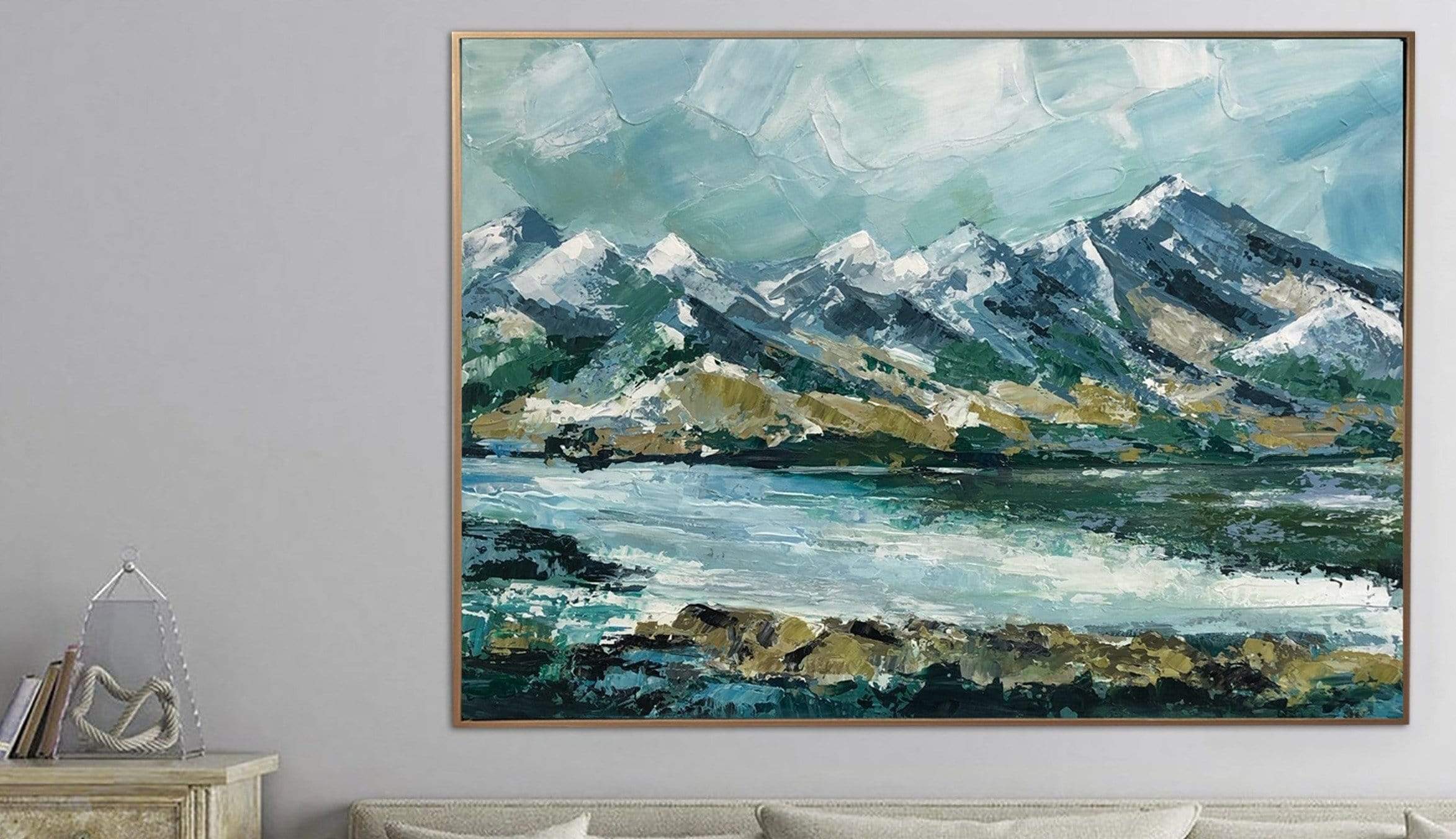 Abstrakte Berge Gemälde Großes Gemälde auf Leinwand Original Landschaf |  Trend Gallery Art Deutschland – Trend Gallery Art | Original abstrakte  Gemälde