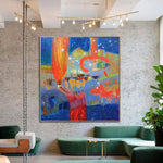 Großes abstraktes buntes Gemälde auf Leinwand Original modernes Ölgemälde Acrylkunst strukturierte Kunst kreative Malerei | VERSATILITY