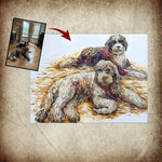 Hund Malerei vom Foto Impasto Malerei Haustier Portrait Ölgemälde | TRUE FRIENDSHIP