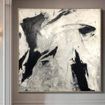Abstraktes Ölgemälde Schwarz-Weiß-Kunstwerk Original zeitgenössische Kunst | LIFE CHANGES