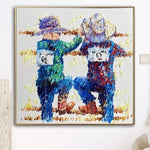 Cowboys, die große kreative Malerei abstrakt malen | ANTICIPATION