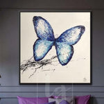 Schmetterling abstrakte Malerei abstrakte große Leinwand Kunstwerk abstrakte Malerei | BUTTERFLY