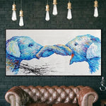 Elefant abstrakte Kunstwerk Original Elefant Malerei Tier Gemälde auf Leinwand Elefant | FRIENDSHIP