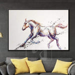 Pferd abstrakte Malerei bunte Kunstwerke abstrakte Leinwand Malerei abstrakte moderne Kunst | CAMARILLO