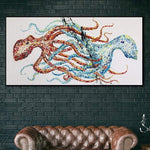 Extra große Octopus-Wand-Kunst Octopus Painting Octopus Artwork | RECIPROCITY