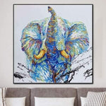 Abstrakte Elefantenmalerei Tierabstrakte Malerei Bunte Elefantenmalerei Original abstrakte Elefantengrafik | ELEPHANT