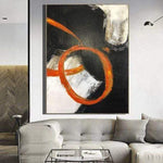 Zeitgenössische Kunst Abstraktes Ölgemälde Textur Leinwand Kunst Schwarz Weiß Wand Moderne Kunst | UNWRITTEN NOTE