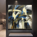 Große bunte Leinwandkunst moderne abstrakte Acrylmalerei Zeitgenössische Wandkunst | FLOWER SOUL