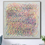 Jackson Pollock Stil Gemälde Auf Leinwand Original Bunte Malerei Abstrakte Leinwand Kunst Öl Leinwand Malerei Wohnzimmer Wanddekor | ENDLESS LINE