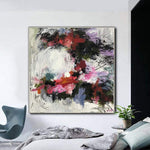 Große original abstrakte rote malerei auf leinwand öl feinkunst moderne acryl wand kunst moderne wand dekor | BROKEN FLOWER CROWN