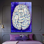 Große original abstrakte Gehirnmalerei auf Leinwand Zeitgenössische Liebesmalerei Medizinische Malerei Zeitgenössische romantische Ölgemälde | MENTAL INTIMACY