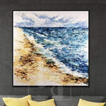 Große Ozean-abstrakte Malerei-abstrakte moderne Kunst-Strand-Ölgemälde | TWO FRONTS