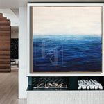 Großes Meer Gemälde auf Leinwand Acrylgemälde auf Leinwand Blaues Meer Abstraktes Gemälde | ENDLESS OCEAN