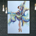 Original Ballerina Malerei Tänzerin pastosen Malerei abstrakte Ölwand Kunstwerk übergroße Ballerina Malerei | DEBUTANTE